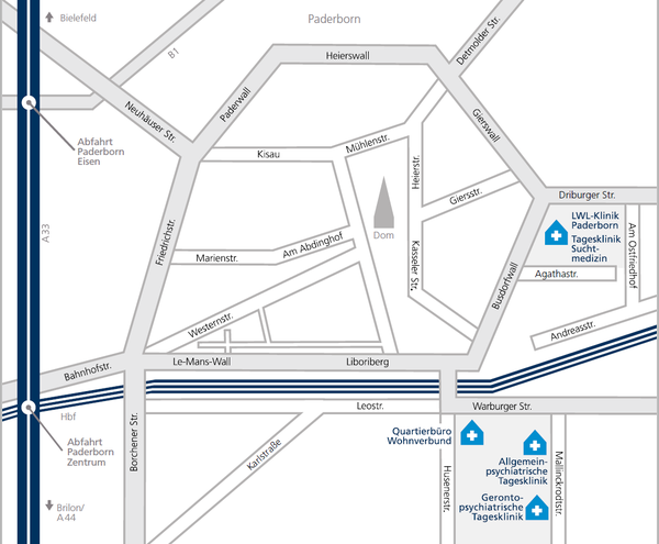 Anfahrtsskizze Paderborn